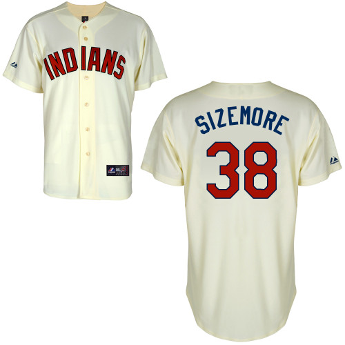 Grady Sizemore #38 Youth Baseball Jersey-Boston Red Sox Authentic Alternate 2 White Cool Base MLB Jersey